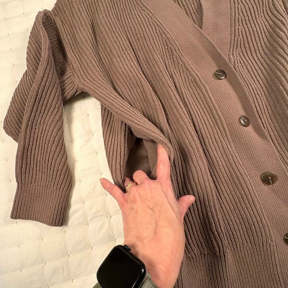 Lululemon Knit Button-Front Cardigan Sweater Women's XL Taupetastic NWT - Picture 6 of 12